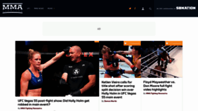 What Mmafighting.com website looked like in 2022 (1 year ago)
