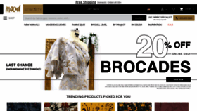 What Moodfabrics.com website looked like in 2022 (1 year ago)