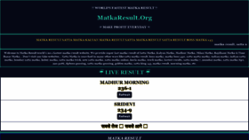 What Matkaresult.org website looked like in 2022 (1 year ago)