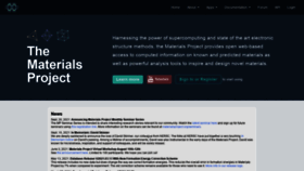 What Materialsproject.org website looked like in 2022 (1 year ago)