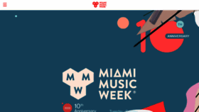 What Miamimusicweek.com website looked like in 2022 (1 year ago)