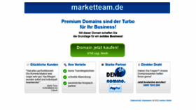 What Marketteam.de website looked like in 2022 (1 year ago)