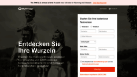 What Myheritage.de website looked like in 2022 (1 year ago)