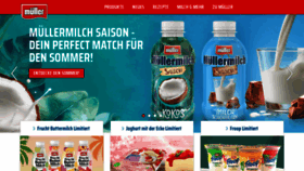 What Muellermilch.de website looked like in 2022 (1 year ago)