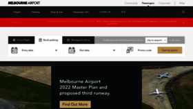 What Melbourneairport.com.au website looked like in 2022 (1 year ago)