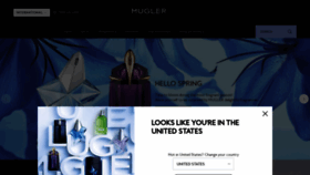 What Mugler.com website looked like in 2022 (1 year ago)