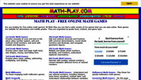 What Math-play.com website looked like in 2022 (1 year ago)