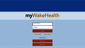 What Mywakehealth.org website looked like in 2022 (1 year ago)