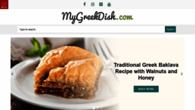 What Mygreekdish.com website looked like in 2022 (1 year ago)