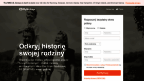 What Myheritage.pl website looked like in 2022 (1 year ago)