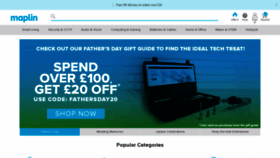 What Maplin.co.uk website looked like in 2022 (1 year ago)