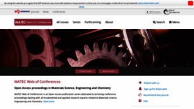 What Matec-conferences.org website looked like in 2022 (3 years ago)