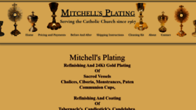 What Mitchellsplating.com website looked like in 2022 (1 year ago)