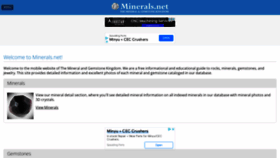 What Minerals.net website looked like in 2022 (1 year ago)