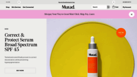 What Murad.com website looked like in 2022 (1 year ago)