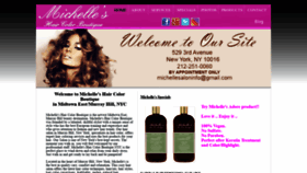 What Michellehairsalon.com website looked like in 2022 (1 year ago)