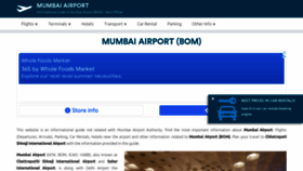What Mumbaiairport.com website looked like in 2022 (1 year ago)