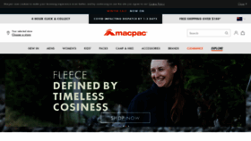 What Macpac.co.nz website looked like in 2022 (3 years ago)