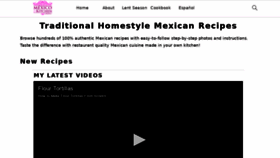 What Mexicoinmykitchen.com website looked like in 2022 (1 year ago)