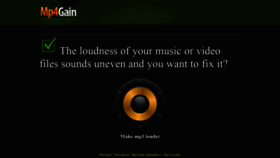 What Mp4gain.com website looked like in 2022 (1 year ago)