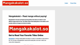 What Mangakakalot.so website looked like in 2022 (1 year ago)