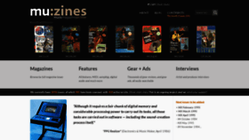What Muzines.co.uk website looked like in 2022 (3 years ago)