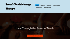 What Massagebyteena.com website looked like in 2022 (1 year ago)