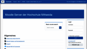 What Moodle.hs-mittweida.de website looked like in 2022 (1 year ago)