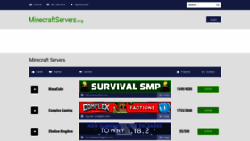 What Minecraftservers.org website looked like in 2022 (1 year ago)