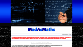 What Madasmaths.com website looked like in 2022 (1 year ago)