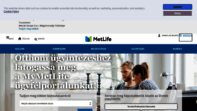What Metlife.hu website looked like in 2022 (1 year ago)