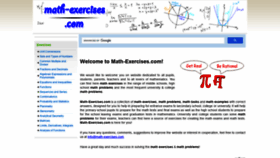 What Math-exercises.com website looked like in 2022 (2 years ago)