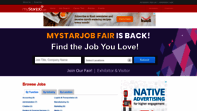 What Mystarjob.com website looked like in 2022 (1 year ago)