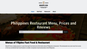 What Menuph.com website looked like in 2022 (3 years ago)
