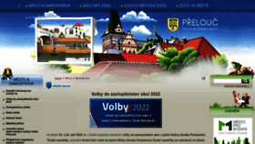 What Mestoprelouc.cz website looked like in 2022 (1 year ago)