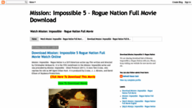 What Missionimpossible5roguenation.blogspot.com website looked like in 2022 (1 year ago)