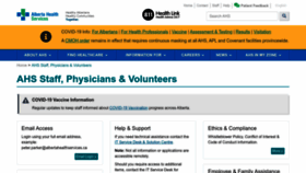 What My.albertahealthservices.ca website looked like in 2022 (1 year ago)