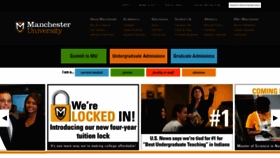 What Manchester.edu website looked like in 2022 (1 year ago)