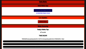 What Matkaguessing.in website looked like in 2022 (3 years ago)