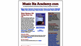 What Musicbizacademy.com website looked like in 2022 (1 year ago)