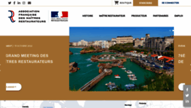 What Maitresrestaurateurs.fr website looked like in 2022 (1 year ago)