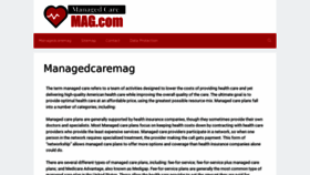 What Managedcaremag.com website looked like in 2022 (1 year ago)