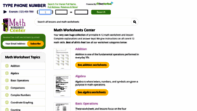 What Mathworksheetscenter.com website looked like in 2022 (1 year ago)