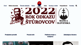 What Matica.sk website looked like in 2022 (1 year ago)