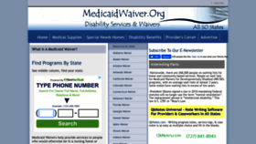 What Medicaidwaiver.org website looked like in 2022 (1 year ago)