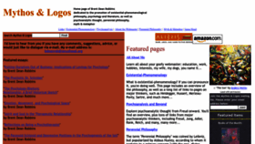 What Mythosandlogos.com website looked like in 2022 (1 year ago)