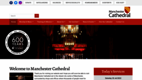 What Manchestercathedral.org website looked like in 2022 (1 year ago)