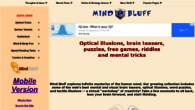 What Mindbluff.com website looked like in 2022 (1 year ago)