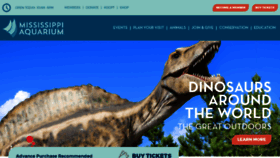 What Msaquarium.org website looked like in 2022 (1 year ago)