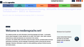 What Mediensprache.net website looked like in 2022 (1 year ago)